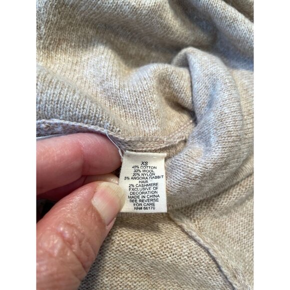 ANTHROPOLOGIE Sleeping On Snow Knit Hooded Zip Cardigan Floral  Y2K  Womens XS - Picture 7 of 11